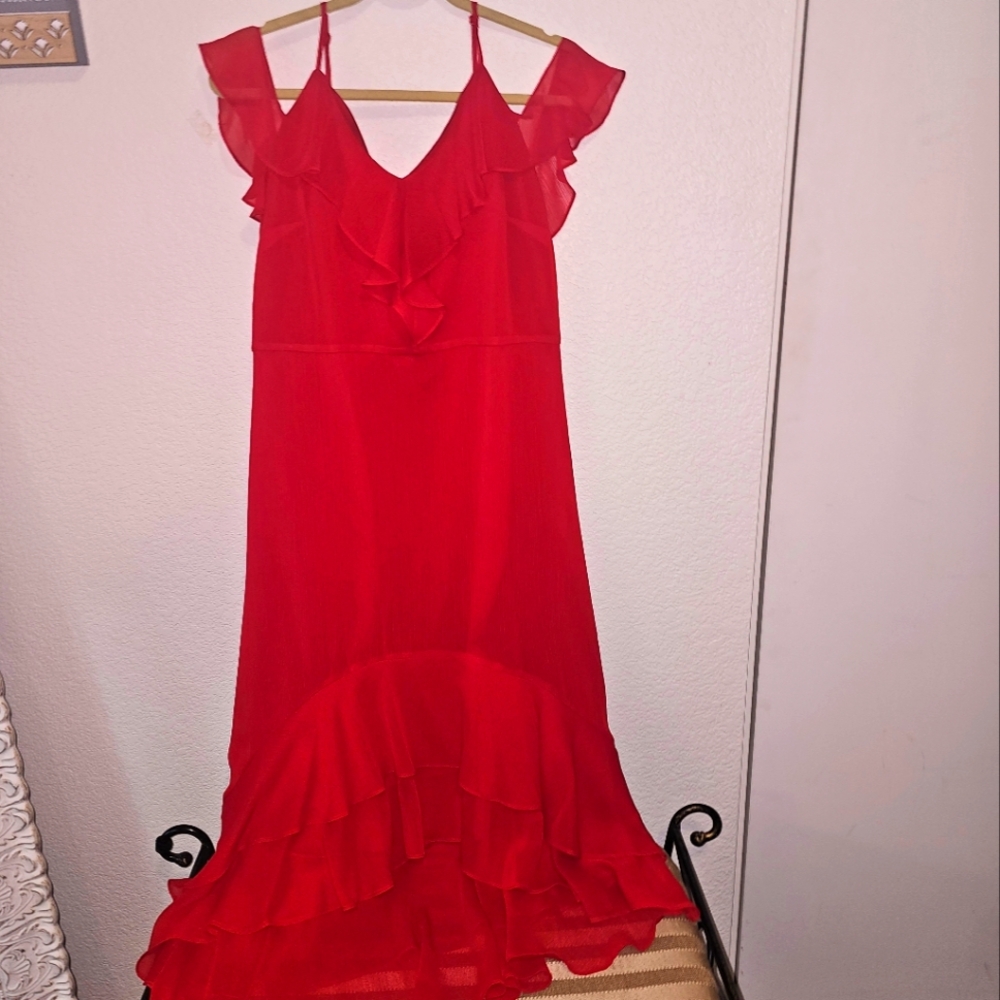 INC International Concepts Red High Low Sundress